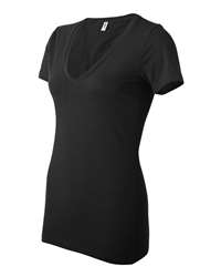 Jesus I Give You Me - Women's Jersey T-Shirt - Medium - Deep V-neck - Black - BC6035